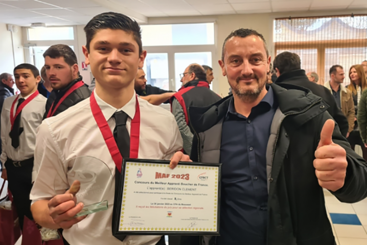 Campus de Digne : Clément BERIDON classé 2nd meilleur apprenti boucher de PACA 